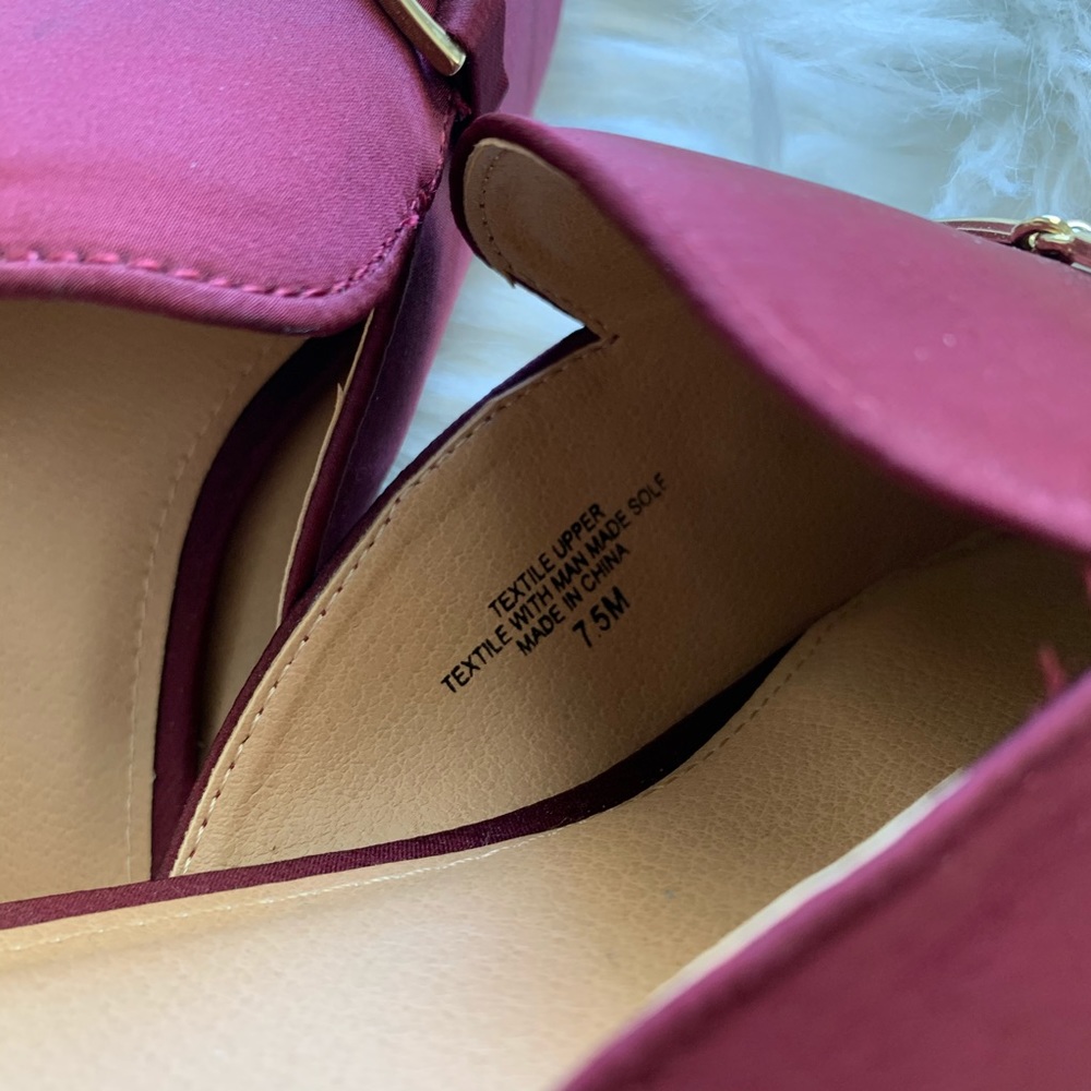 Loft Burgundy Mules Size 7.5 - Picture 6 of 11